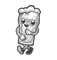 Walking Beer Glass Sketch