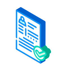 Cv Compliance Isometric Icon