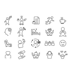 Lifestyle Icon Set Line Icon Style Simple Design