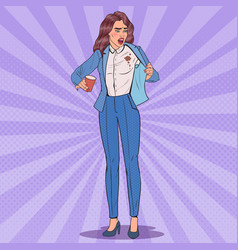 Pop Art Business Woman Spilling Coffee On Shirt