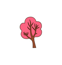 Big Pink Tree Icon Summer Season