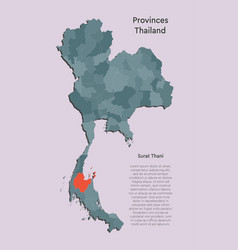 Map Country Thailand And Region Surat Thani