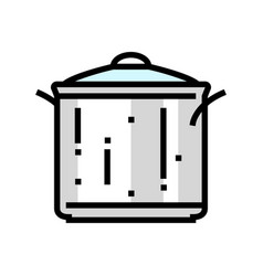 Silver Pot Cooking Color Icon