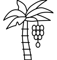 Tree Banana Line Icon