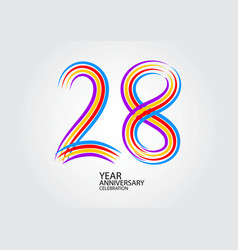 28 Years Anniversary Celebration Logotype