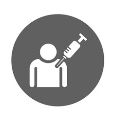 Injection Get Vaccinated Icon Gray