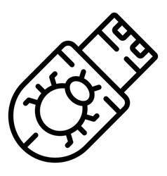 Usb Data Bug Icon Outline Cyber Crime