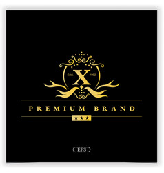 Letter X Golden Logo Premium Elegant Template Eps