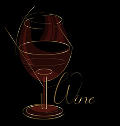 Wine Logo For A Menu Or List A Restaurant