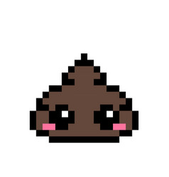 Dirt Pixel Image Poop Doodle Isolated