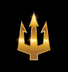 Golden Trident Logo Sign