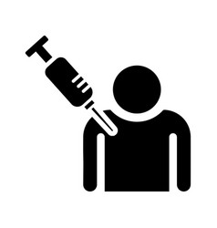 Injection Get Vaccinated Icon Black Graphics