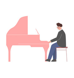 Man Musician Playing Grand Piano Classical Music