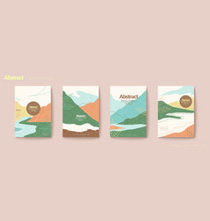 Mountain And River Scene Flyer Set