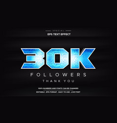 Editable 3d Text Effect Style Number 30k Followers