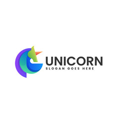 Logo Unicorn Gradient Colorful Style