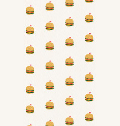 Seamless Burger Pattern Background