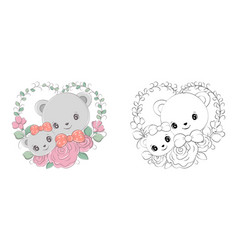 Cute Clipart Bear And For Coloring