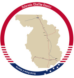 Map Of Chaffee County In Colorado Usa Arranged In