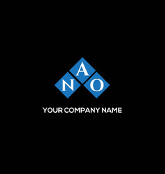 Nao Letter Logo Design On Black Background