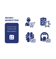 Neuro Marketing Black Solid Desktop Icons Pack