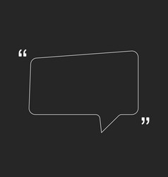 Rectangle Speech Bubble With Quotation Marks