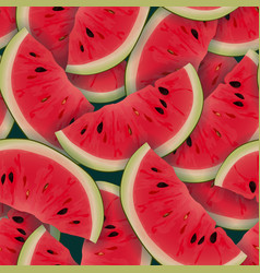 Red Watermelon Pieces Seamless Pattern