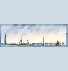 Saint Petersburg Skyline Colorful Poster