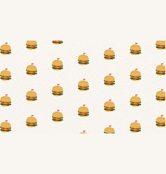 Seamless Burger Pattern Background