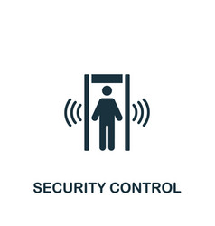 Security Control Icon Monochrome Simple Sign From