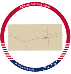 Map Of Cheyenne County In Colorado Usa Arranged