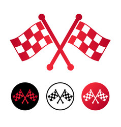 Abstract Racing Flags Icon