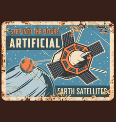 Artificial Earth Satellites Rusty Plate