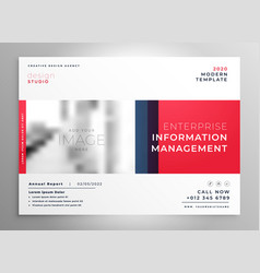 Brochure Presentation Design Template In Red Color