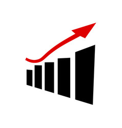 Fast Growing Bar Graph And Arrow Icon