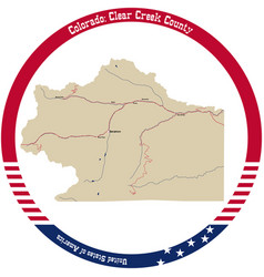 Map Of Clear Creek County In Colorado Usa