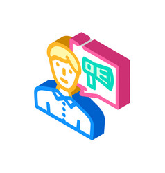 Marketing Director Isometric Icon