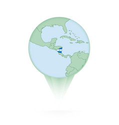 Nicaragua Map Stylish Location Icon With