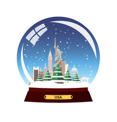 Christmas Journey To Usa New York Snow Globe