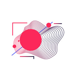 Futuristic Abstract Element Pink Circles