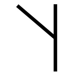 Runic Scandinavian Celtic Alphabet Letter Y