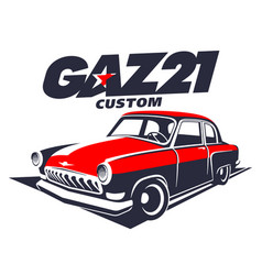 Classic Muscle Car Logo Russian Gaz21