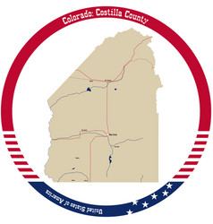 Map Of Costilla County In Colorado Usa Arranged