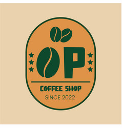 Op Modern Coffee Shop Logo Design High Quality