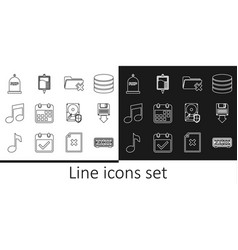 Set Line Retro Flip Clock Floppy Disk Backup