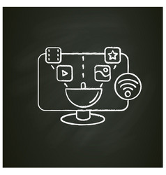 Smart Tv Chalk Icon