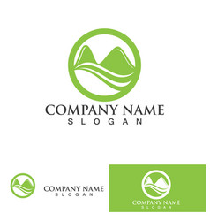 Landscape Wave And Mountain Icon Logo