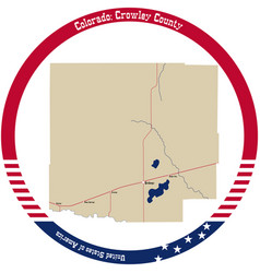 Map Of Crowley County In Colorado Usa Arranged In