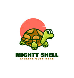 Logo Mighty Shell Mascot Cartoon Style