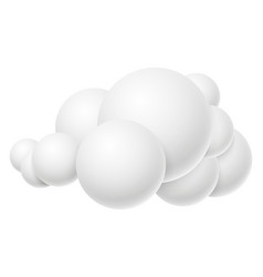 Round White Cloud 3d Sky Bubbles Icon